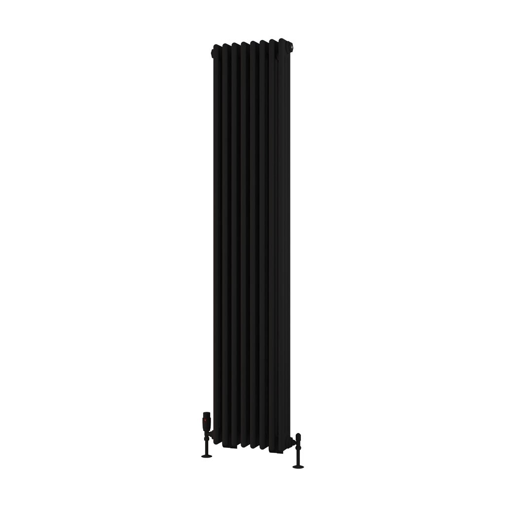 Rivassa 3 Column Radiator 1800 x 383mm Matt Black