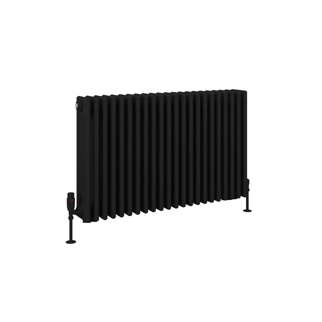 Rivassa 4 Column Radiator 600 x 1010mm Matt Black