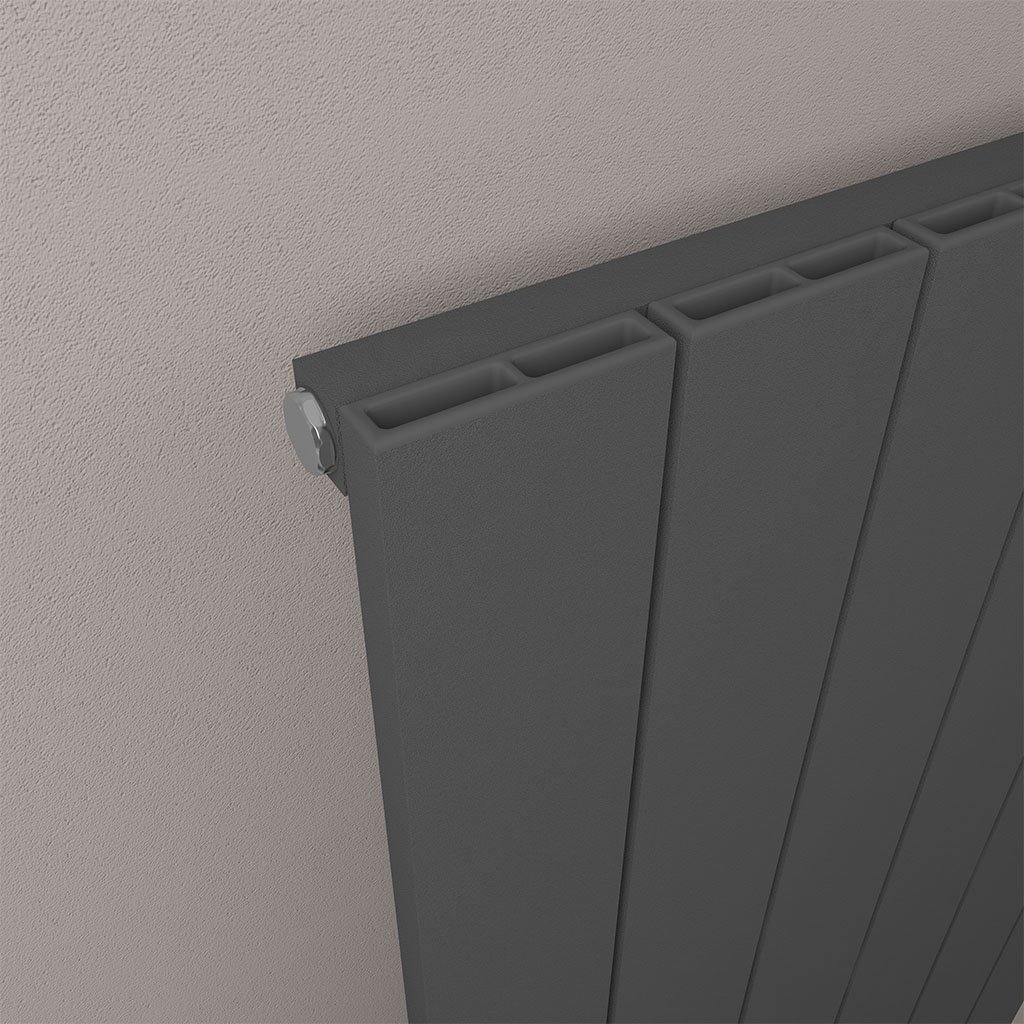 Rosano 1800 x 280 Aluminium Radiator Matt Anthracite