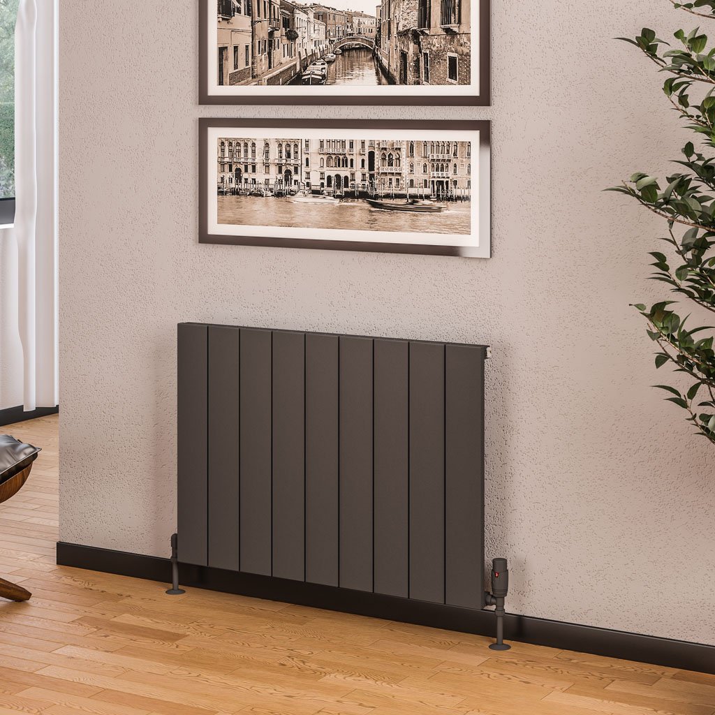 Rosano 600 x 850 Aluminium Radiator Matt Anthracite