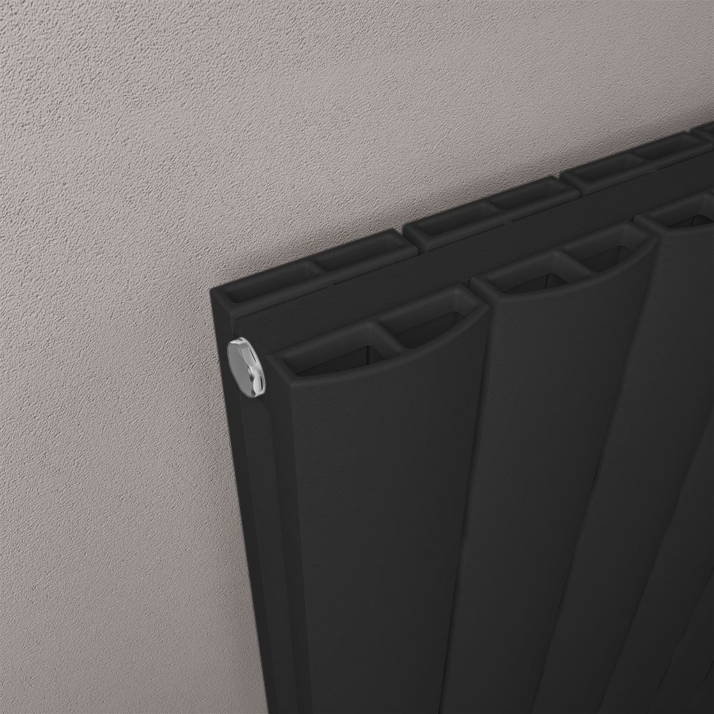 Guardia 1800 x 280 Aluminium Radiator Matt Black