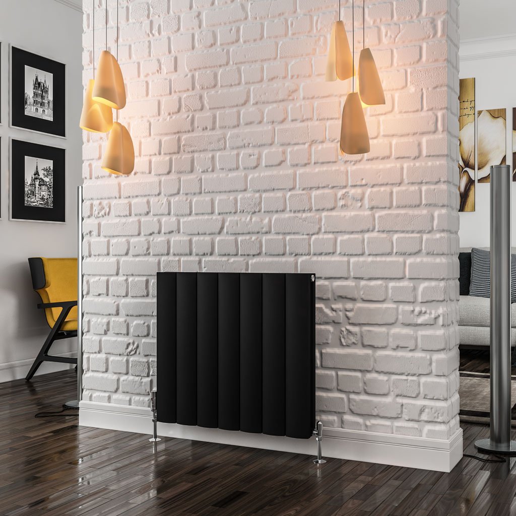 Guardia 600 x 660 Aluminium Radiator Matt Black