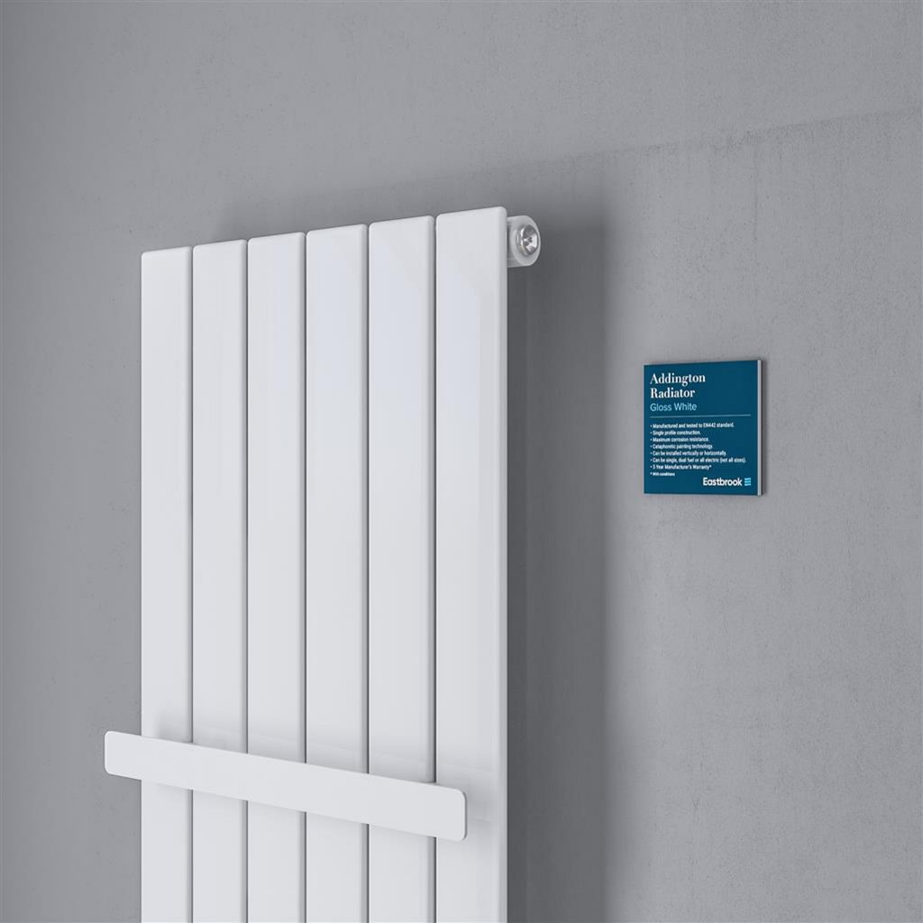 Peretti 1800 x 470 Aluminium Radiator Matt White