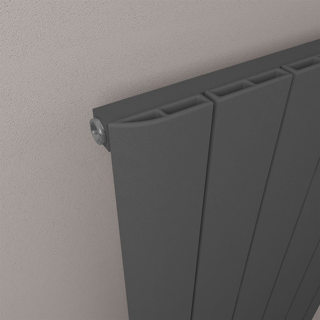 Peretti 600 x 660 Aluminium Radiator Matt Anthracite