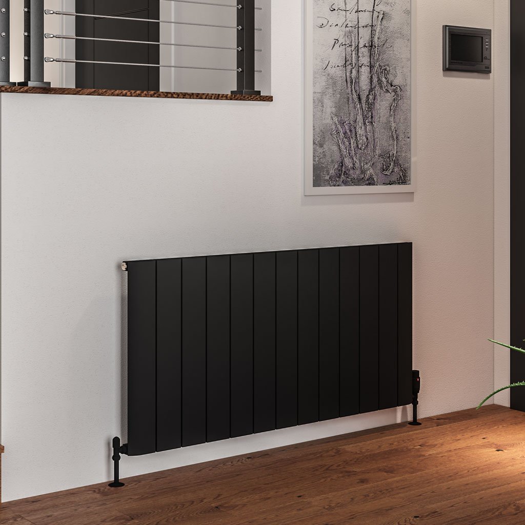 Peretti 600 x 1230 Aluminium Radiator Matt Black