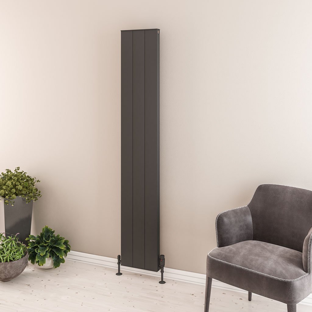 Vesima 1800 x 303 Aluminium Radiator Matt Anthracite