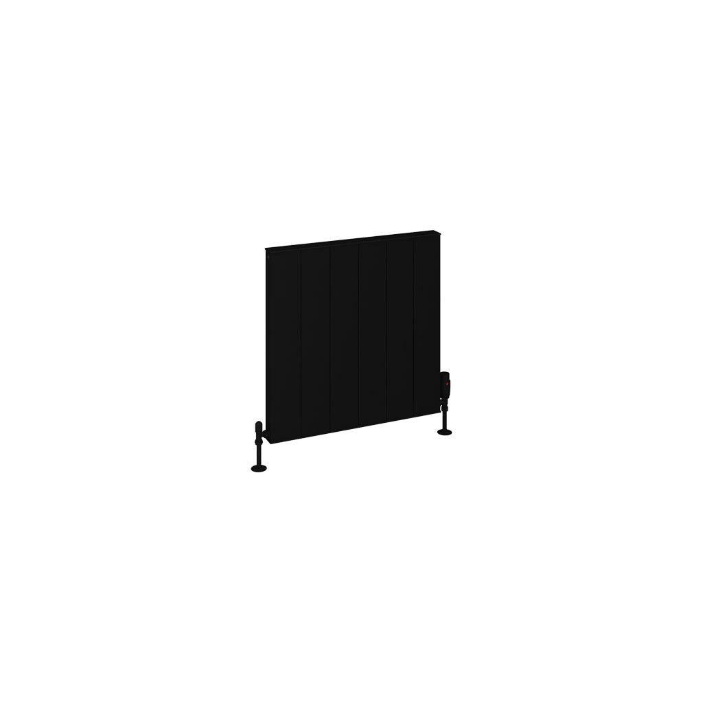 Vesima 600 x 603 Aluminium Radiator Matt Black