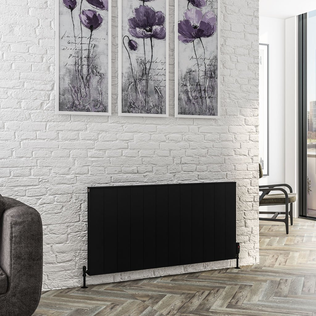 Vesima 600 x 1203 Aluminium Radiator Matt Black