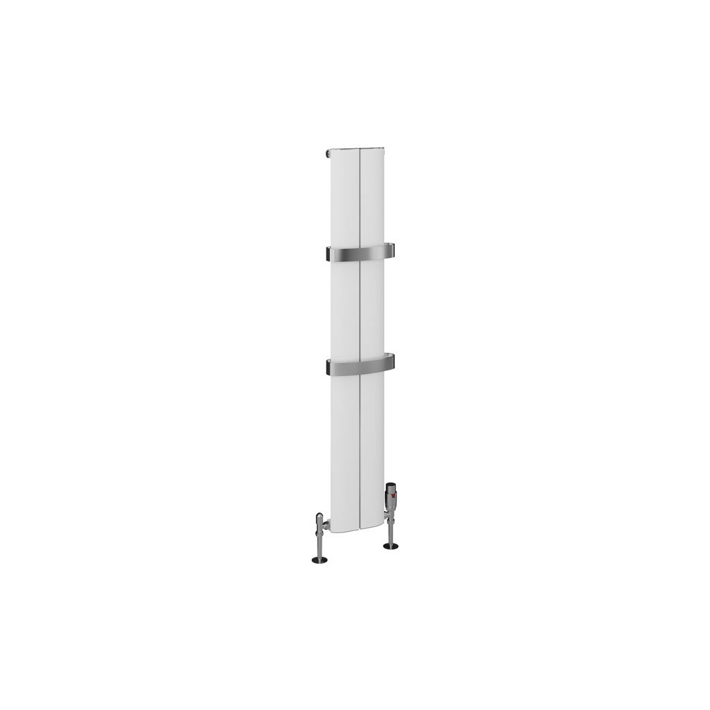 Berlini 1200 x 185 Aluminium Radiator Matt White