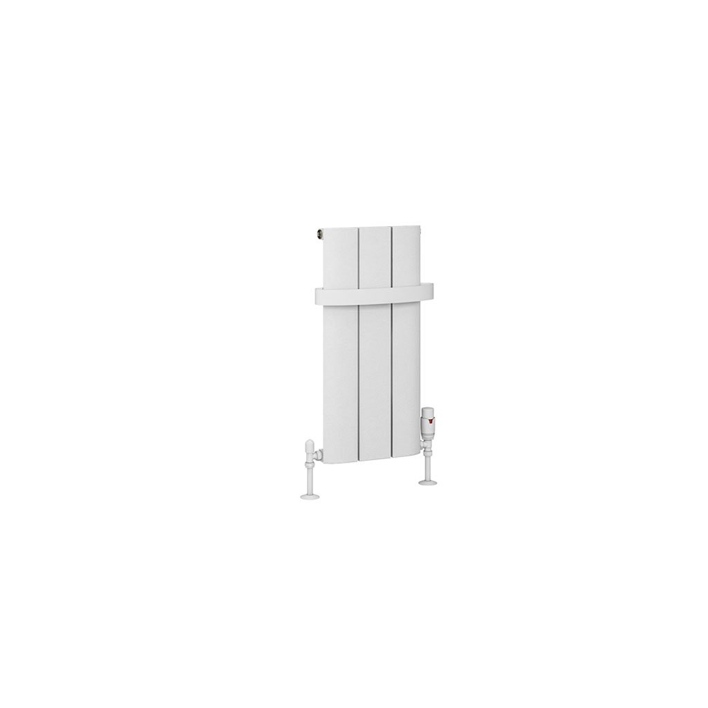 Peretti 600 x 280 Aluminium Radiator Matt White