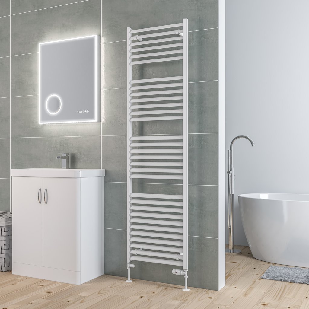 Velor 1800 x 500 Aluminium Towel Rail Matt White