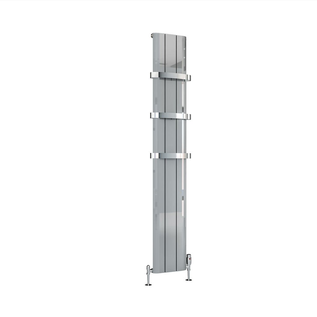 Peretti 1800 x 280 Aluminium Radiator Polished Aluminium