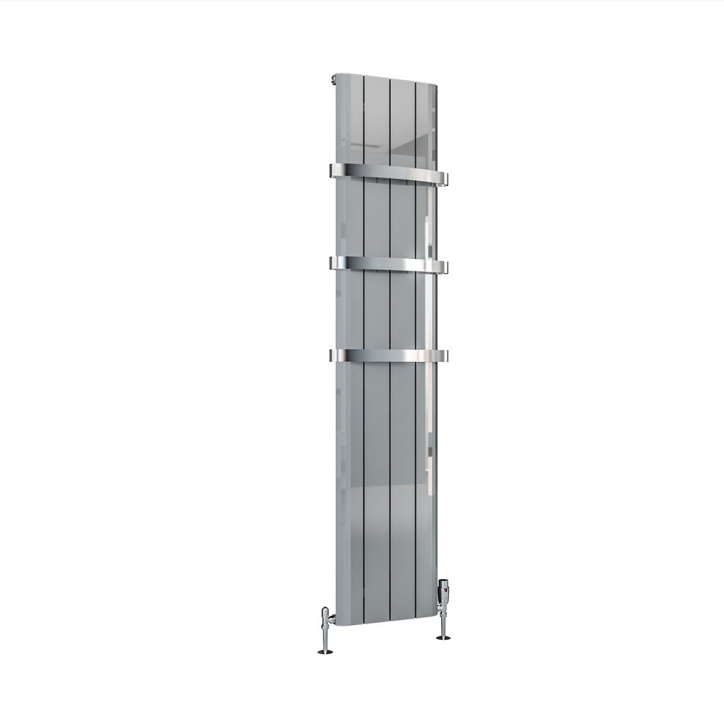 Peretti 1800 x 375 Aluminium Radiator Polished Aluminium