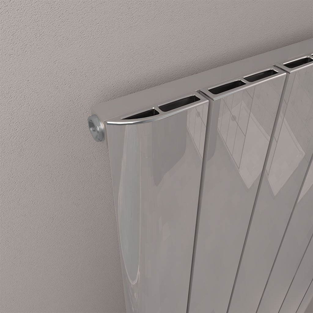 Peretti 1800 x 470 Aluminium Radiator Polished Aluminium