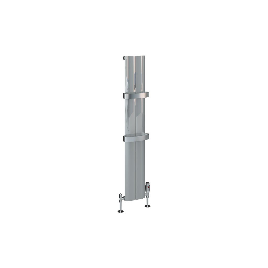 Berlini 1200 x 185 Aluminium Radiator Polished Aluminium