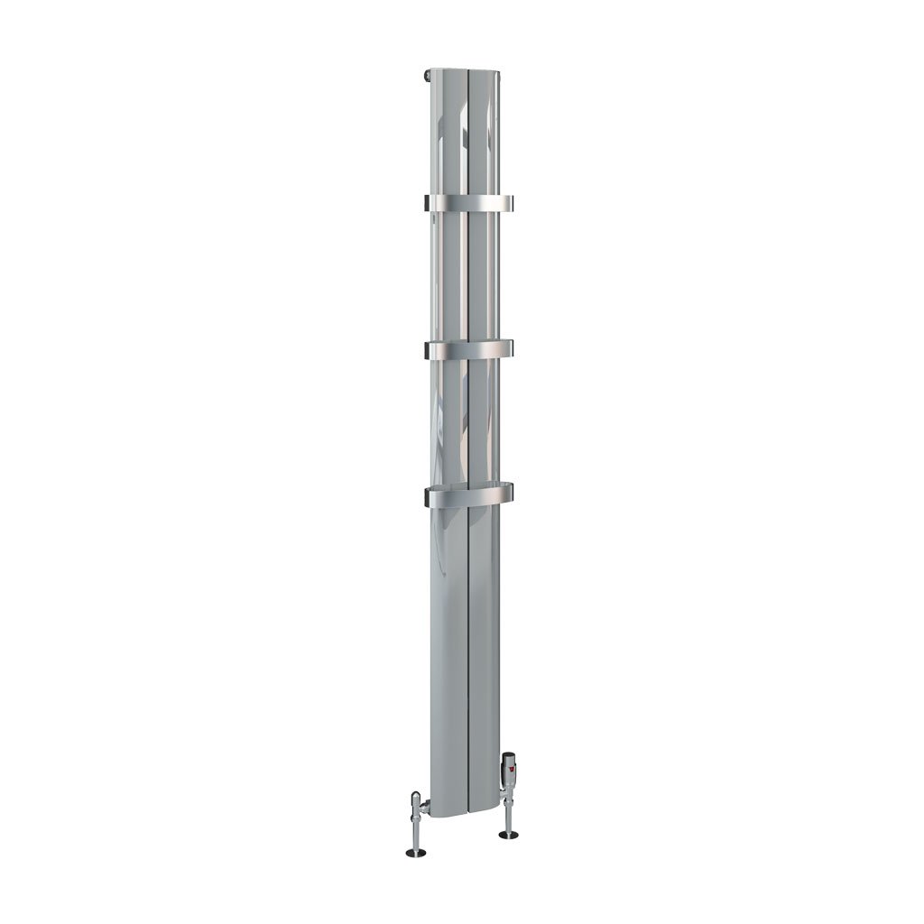 Berlini 1800 x 185 Aluminium Radiator Polished Aluminium