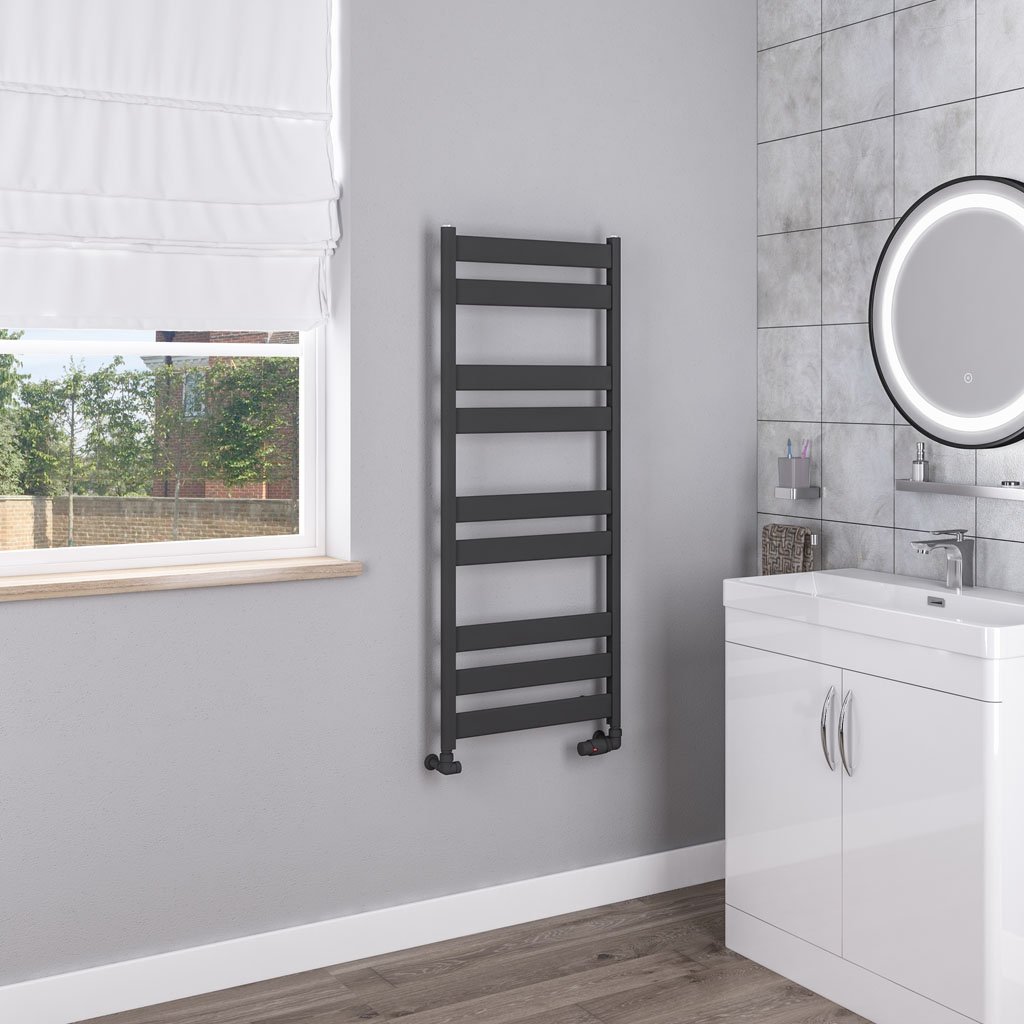 Pelago Aluminium Towel Rail 1200x500mm Matt Anthracite