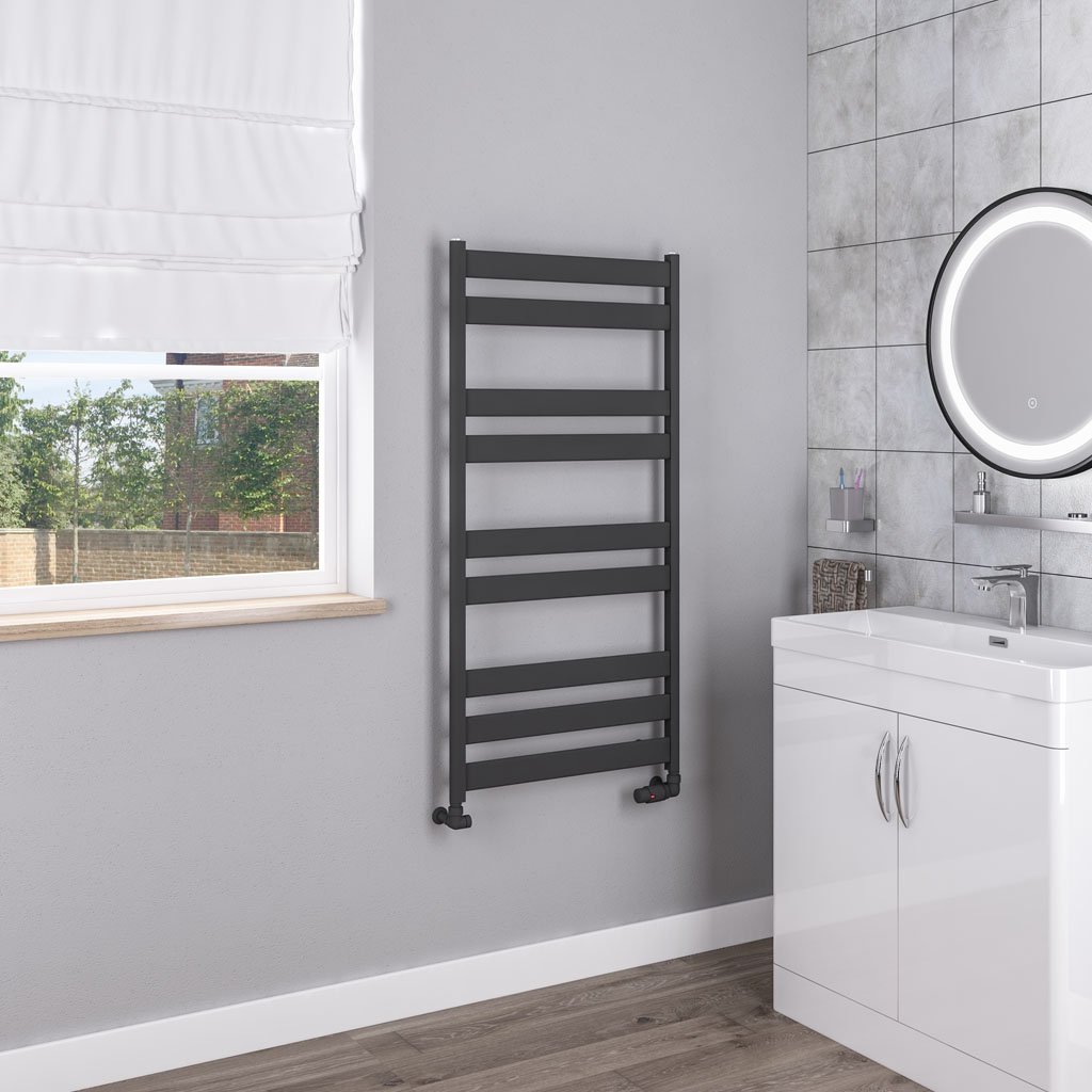 Pelago Aluminium Towel Rail 1200x600mm Matt Anthracite