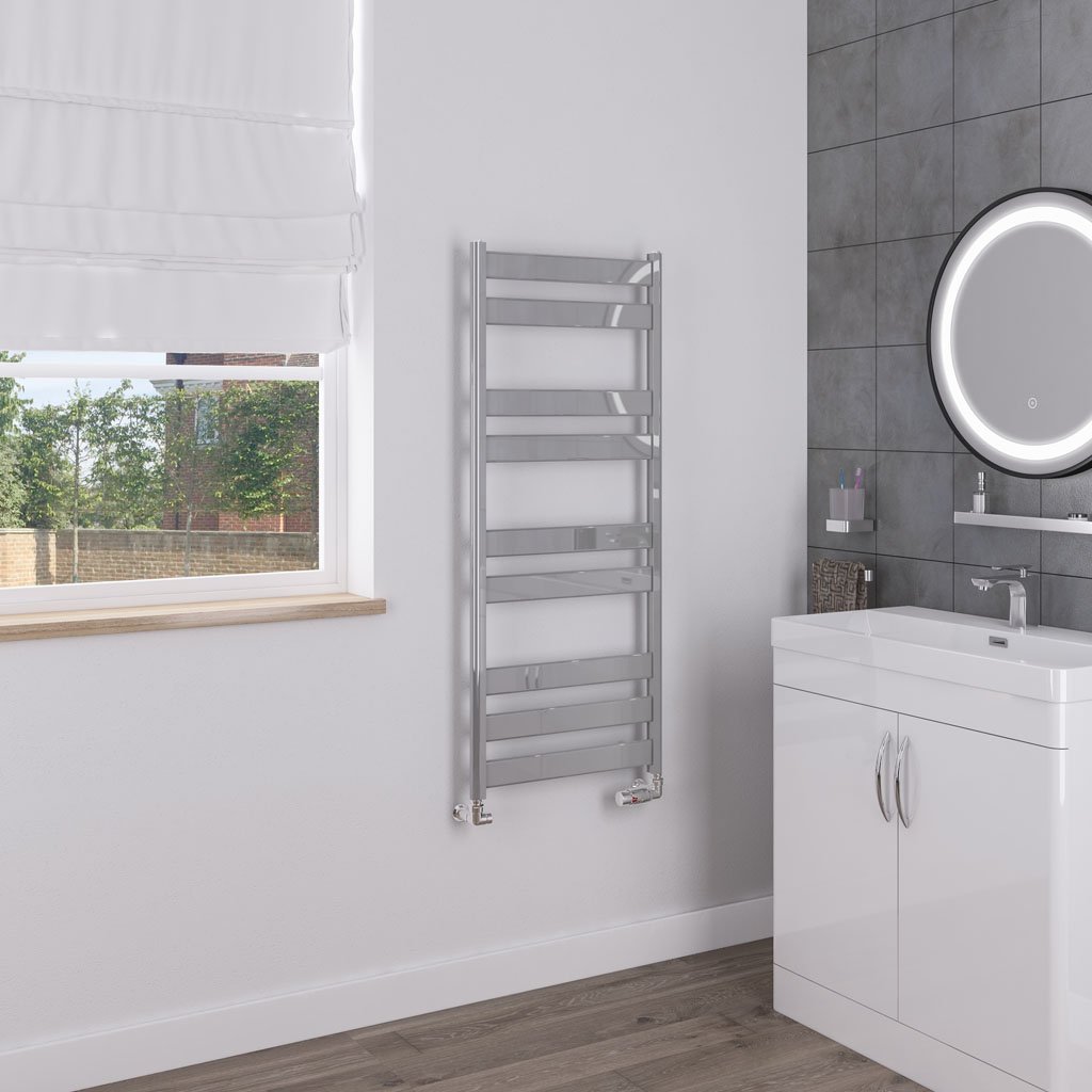 Pelago Aluminium Towel Rail 1200x500mm Polished Aluminium