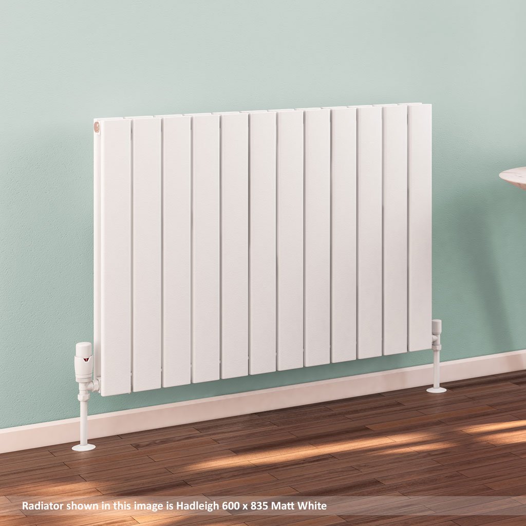 Hadleigh 600 x 485 Aluminium Radiator Matt White