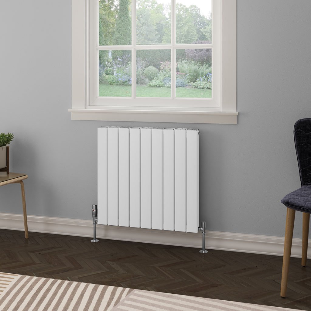 Hadleigh 600 x 625 Aluminium Radiator Matt White