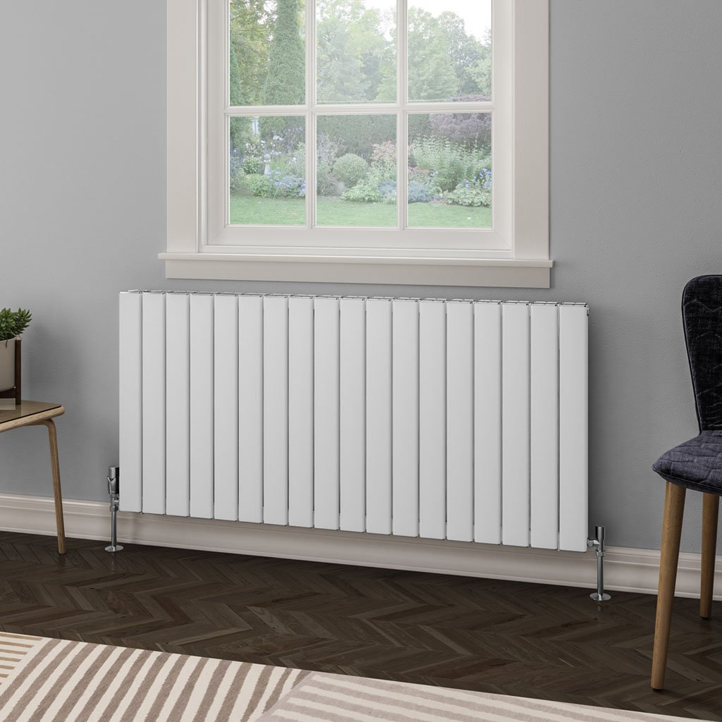 Hadleigh 600 x 1255 Aluminium Radiator Matt White