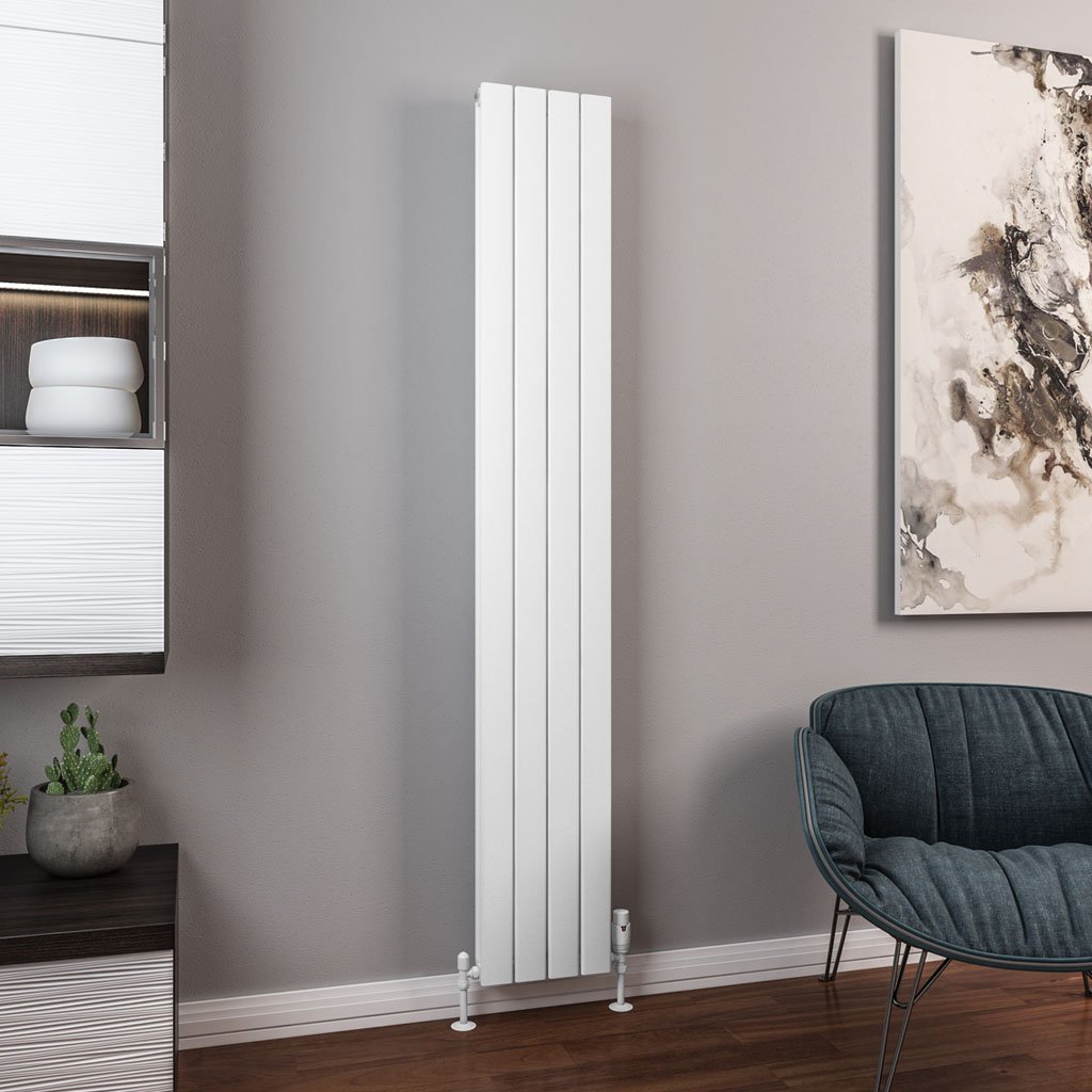 Hadleigh 1800 x 275 Aluminium Radiator Matt White