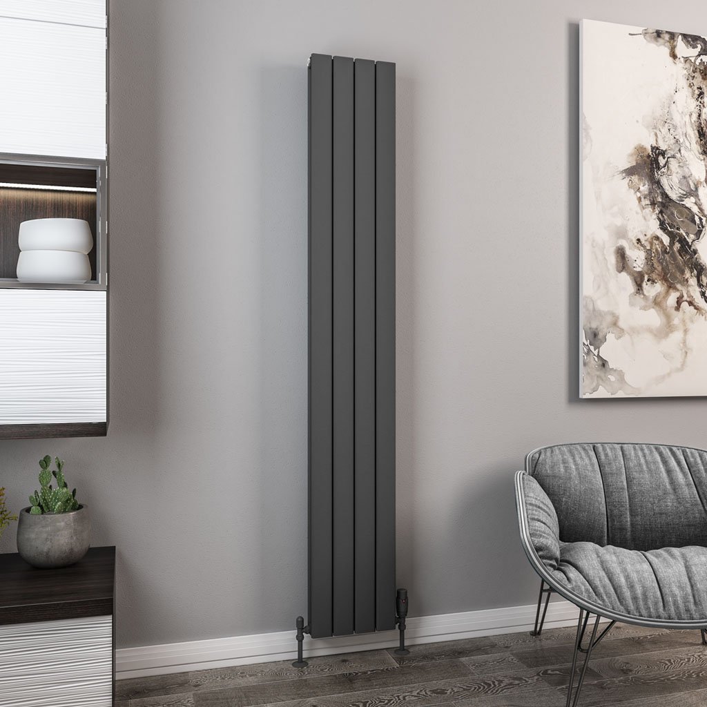 Hadleigh 1800 x 275 Aluminium Radiator Matt Anthracite