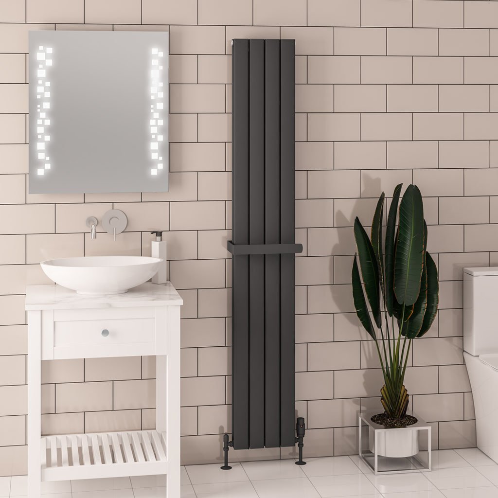 Hadleigh 1800 x 275 Aluminium Radiator Matt Anthracite