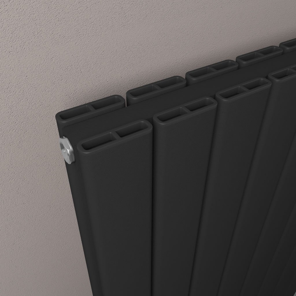 Hadleigh 600 x 835 Aluminium Radiator Matt Black