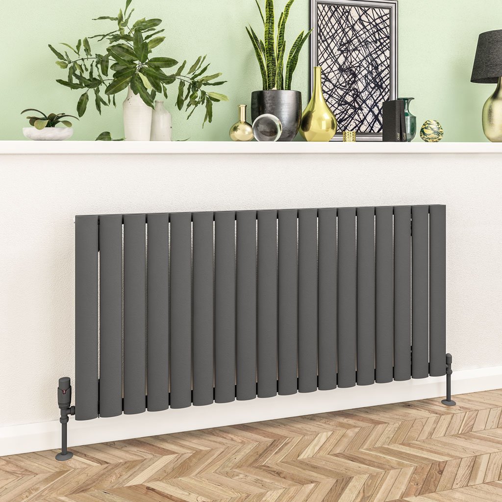 Sandhurst 600 x 1255 Aluminium Radiator Matt Anthracite