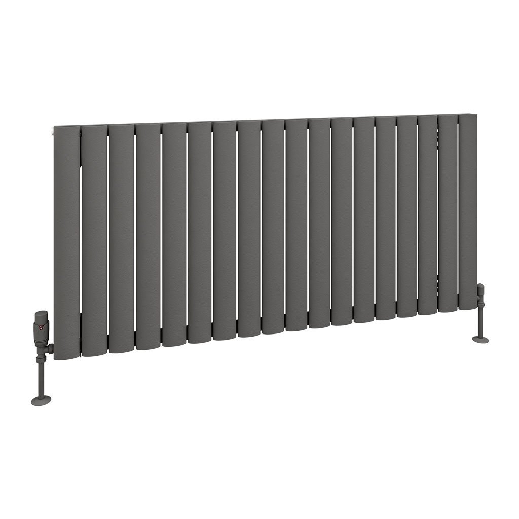 Sandhurst 600 x 1255 Aluminium Radiator Matt Anthracite