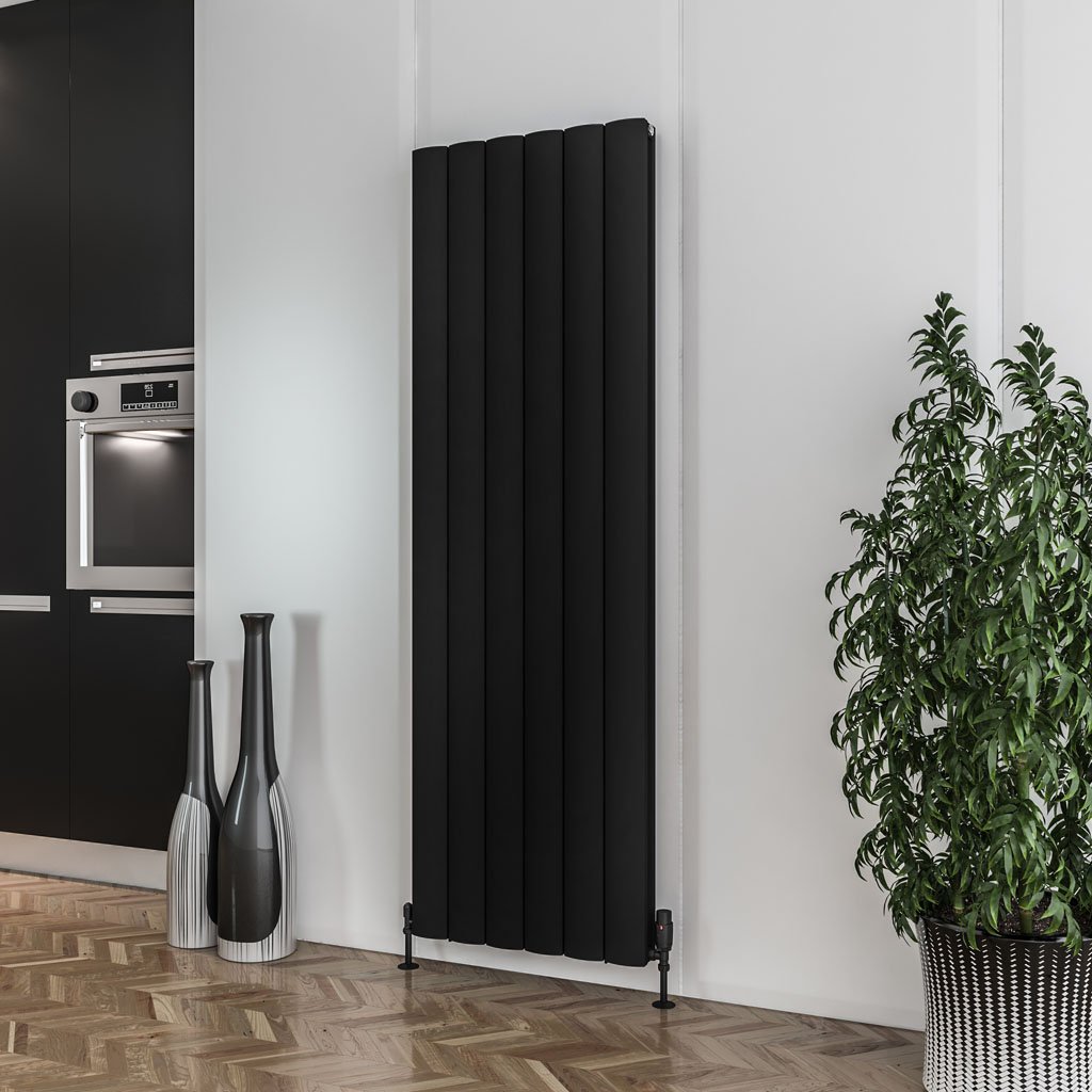 Guardia 1800 x 565 Aluminium Radiator Matt Black