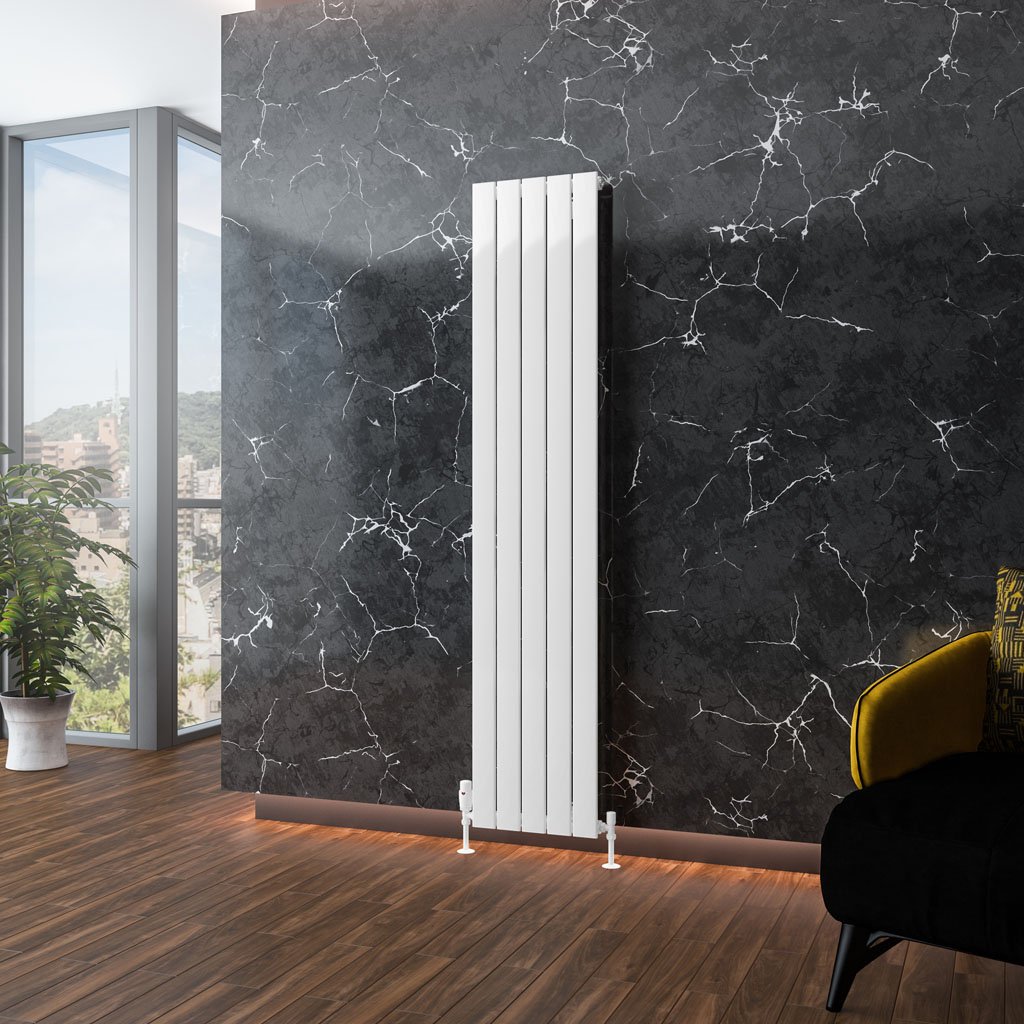 Addington Aluminium 1800 x 366 Radiator Type10 Gloss White