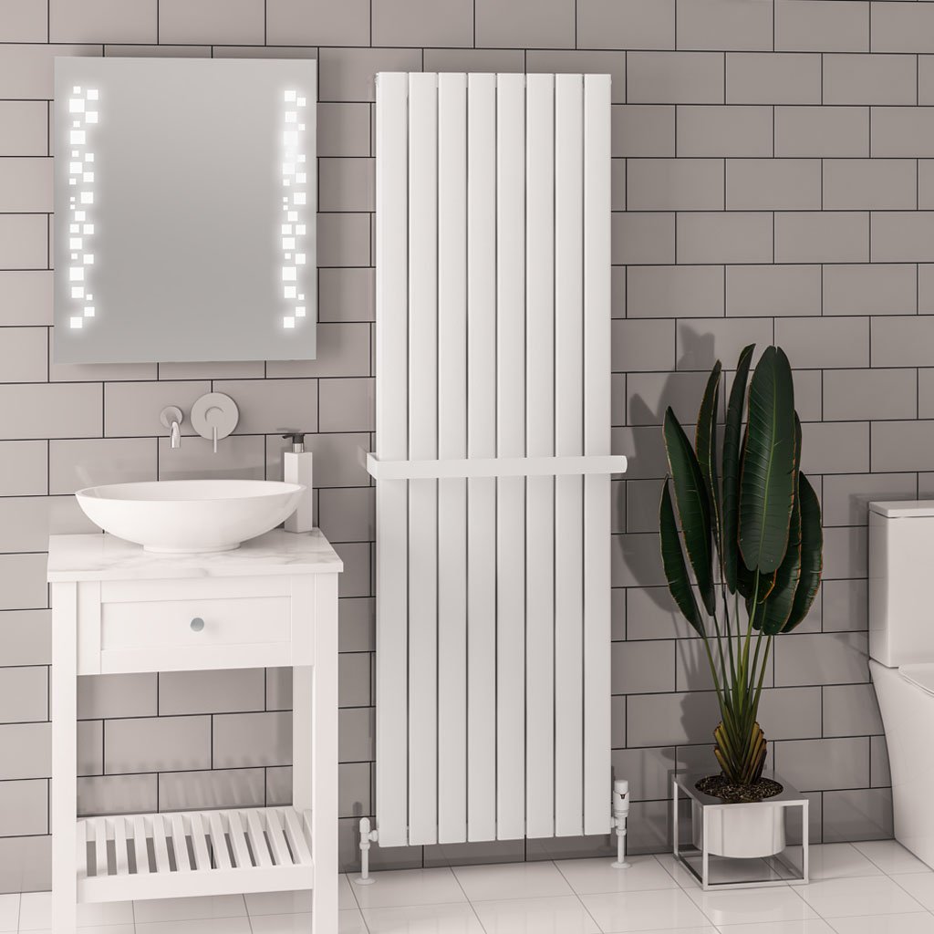 Hadleigh 1800 x 555 Aluminium Radiator Matt White