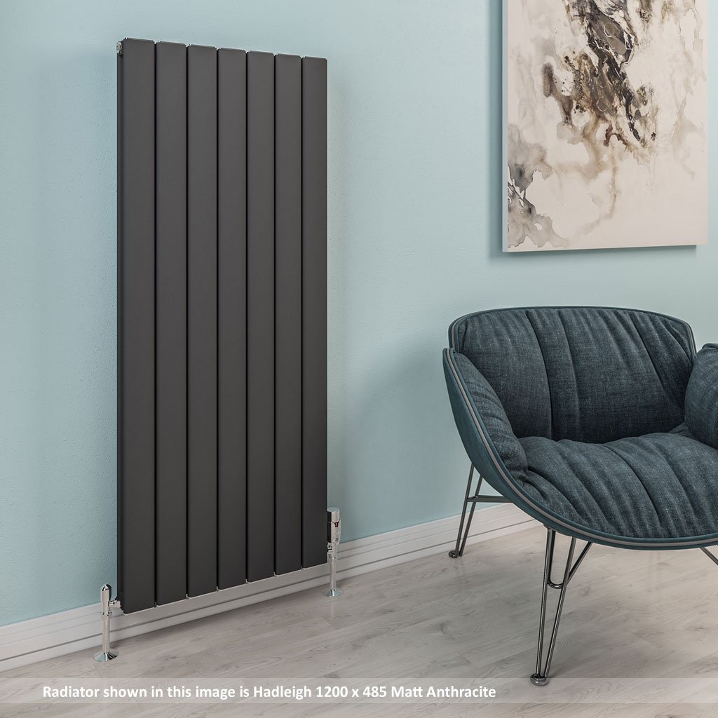 Hadleigh 1200 x 275 Aluminium Radiator Matt White