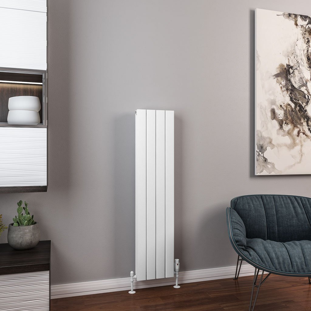 Hadleigh 1200 x 275 Aluminium Radiator Matt White