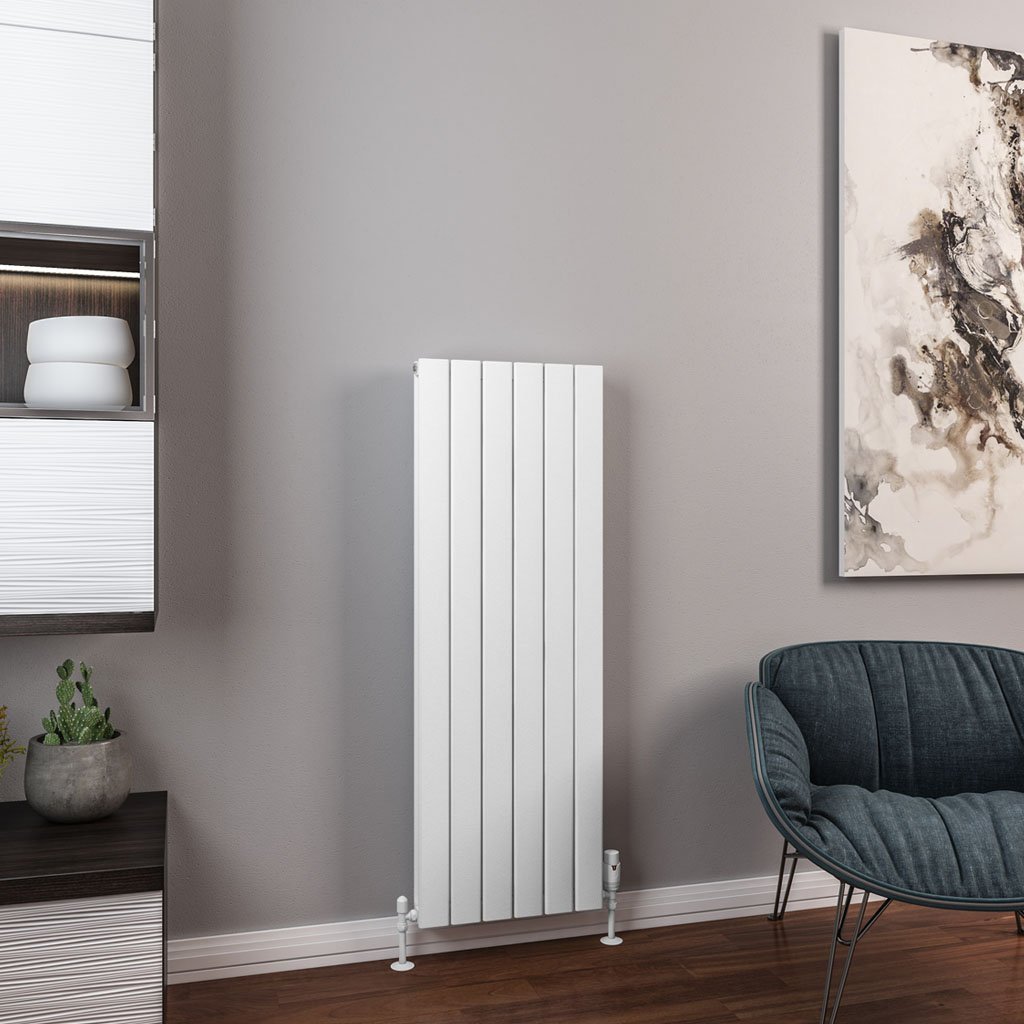 Hadleigh 1200 x 415 Aluminium Radiator Matt White