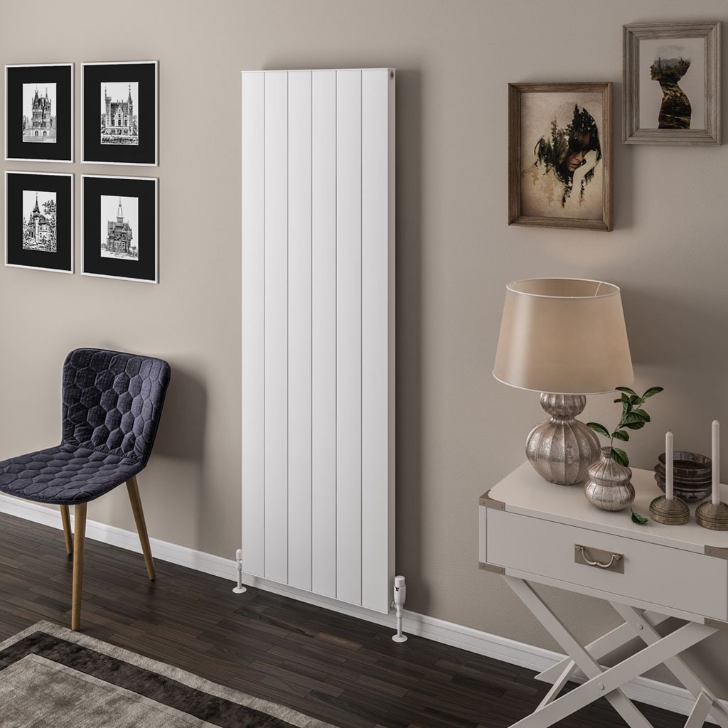 Vesima 1800 x 603 Aluminium Radiator Matt White