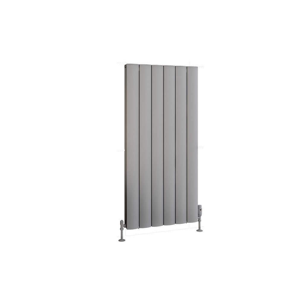 Guardia 1200 x 565 Aluminium Radiator Matt Grey