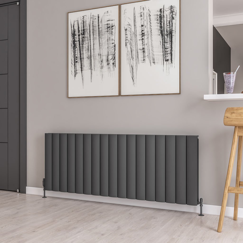 Guardia 600 x 1610 Aluminium Radiator Matt Anthracite