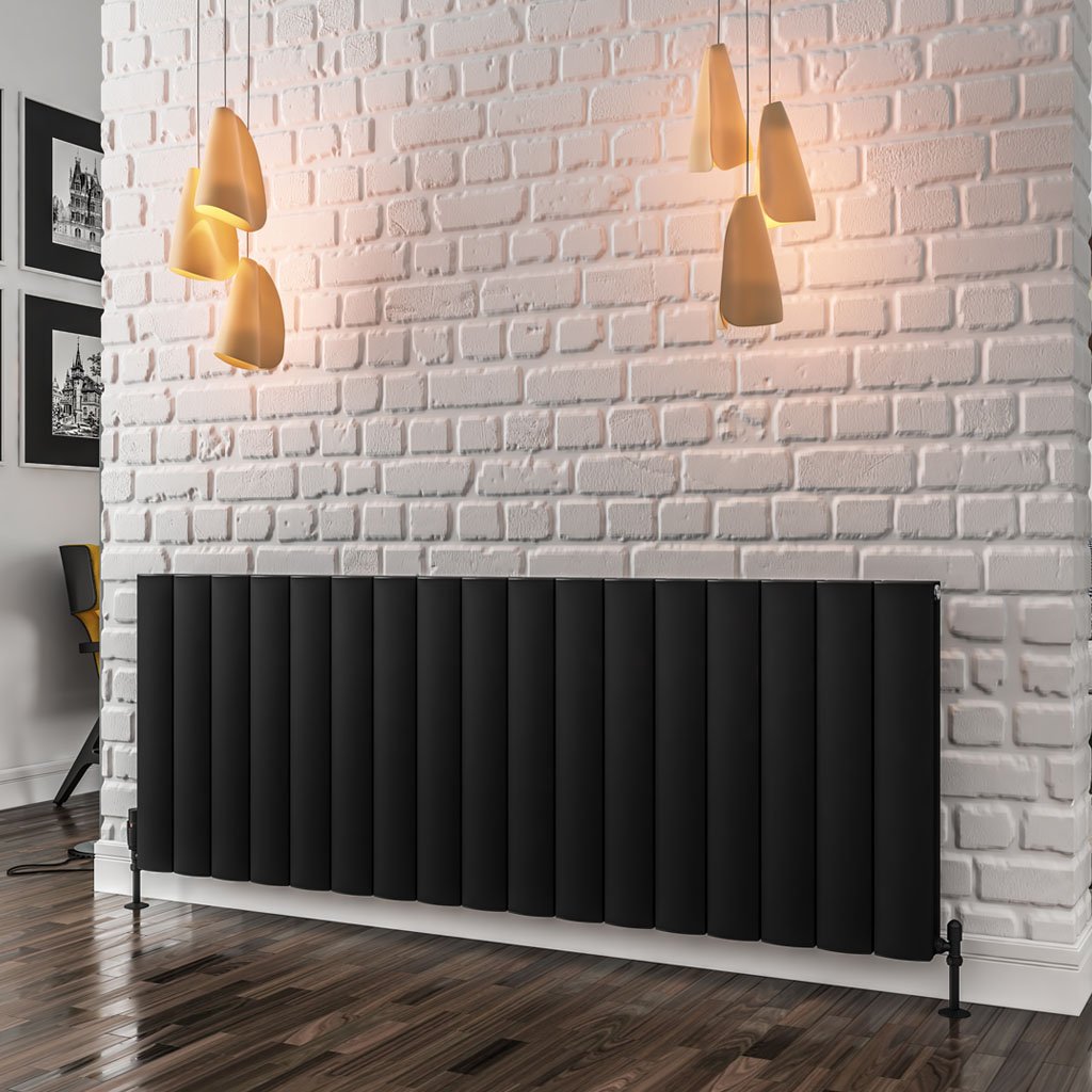 Guardia 600 x 1610 Aluminium Radiator Matt Black