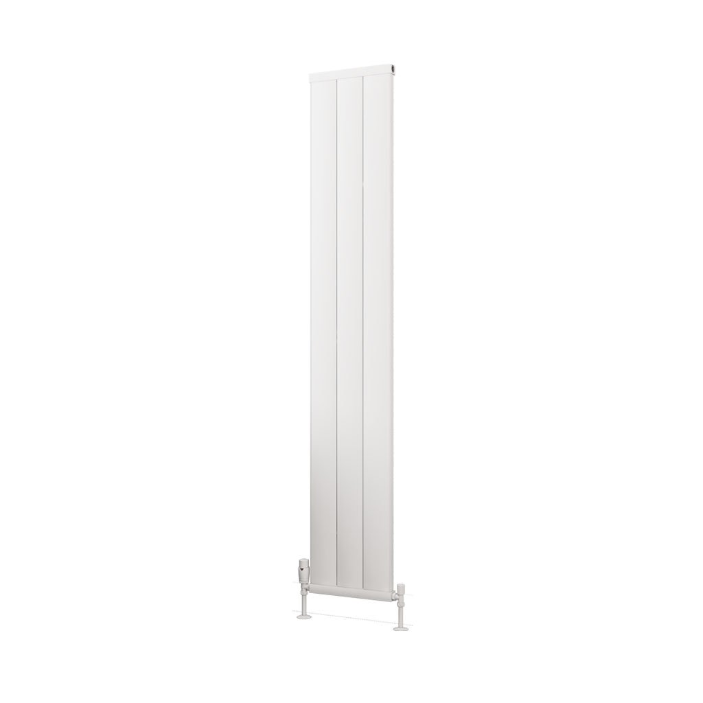 Kingswood Slimline 1800 x 310 Aluminium Radiator Matt White