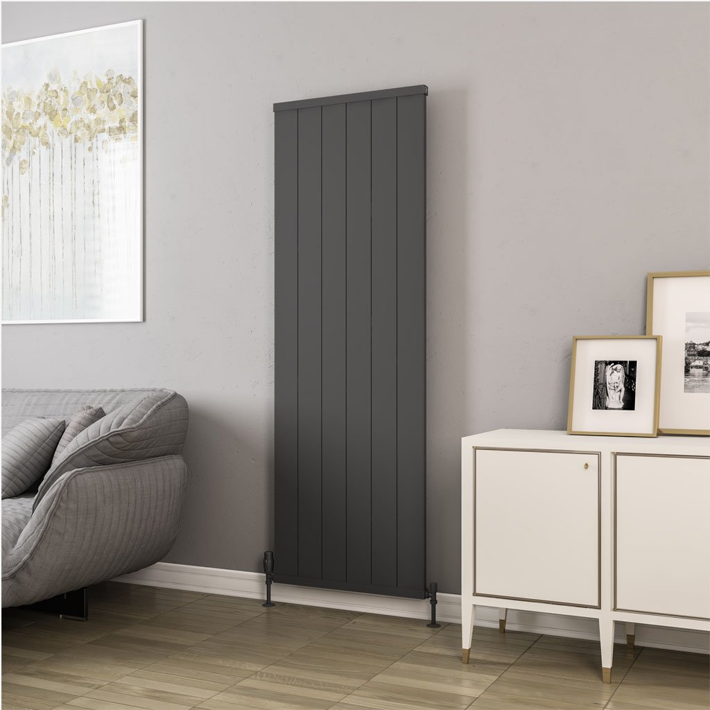 Kingswood Slimline 1800 x 610 Aluminium Radiator Matt Anthracite