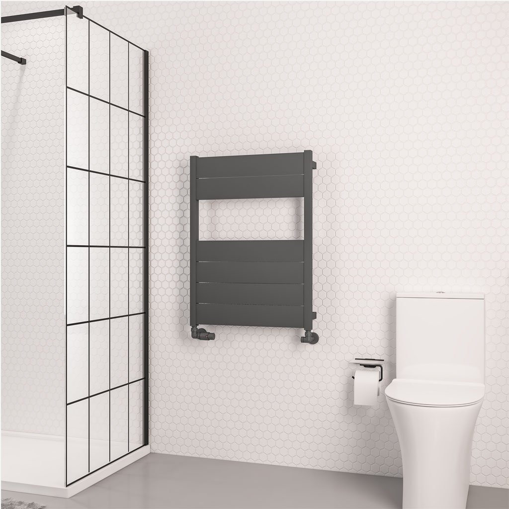 Kingswood Slimline 820 x 600 Aluminium Towel Rail Matt Anthracite