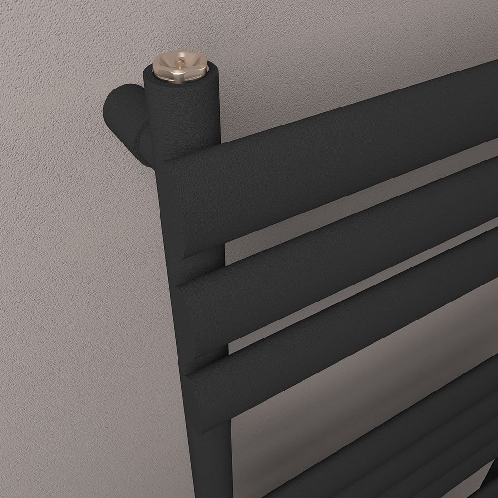 Tunstall 1200 x 500 Towel Rail Matt Black