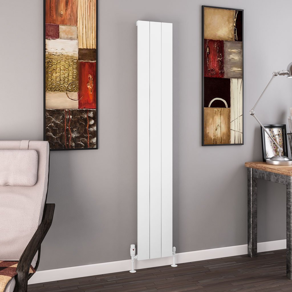 Charlton 1800 x 280 Aluminium Radiator Matt White