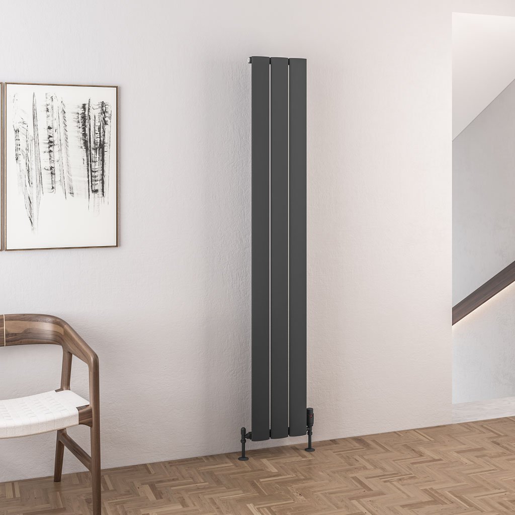 Malmesbury 1800 x 280 Aluminium Radiator Matt Anthracite