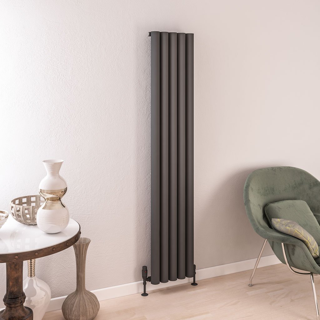 Burford 1800 x 345 Aluminium Radiator Matt Anthracite