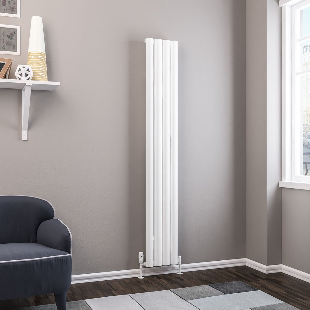 Kelmscott 1800 x 275 Aluminium Radiator Matt White